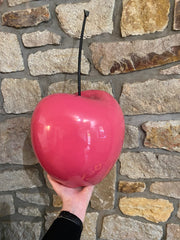 Cerise géante en céramique rose