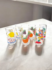 Six verres vintage à eau/limonade