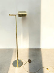 Lampadaire laiton 1970 réglable bras articulé et tête inclinable