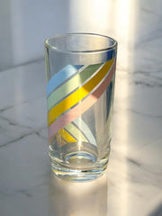 8 verres arc-en-ciel Nutella années 60/70