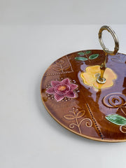 Plat à gâteaux vintage Digoin Sarreguemines
