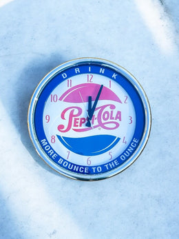 Grande ancienne horloge murale publicitaire Pepsi