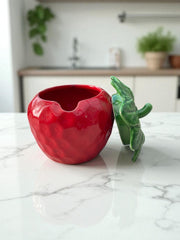 Fraise en barbotine pot à biscuits