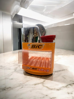 Présentoir pour briquet BIC orange