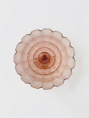 Plat à tarte rose art déco