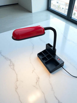 Lampe avec organisateur de bureau integré années 70