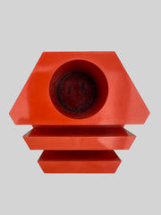 Boite à bics et papiers orange vintage