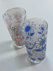 Verres à eau fleurs