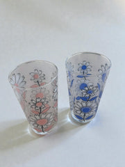 Verres à eau fleurs