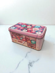 Ancienne grande boite en metal Chupa Chups rose