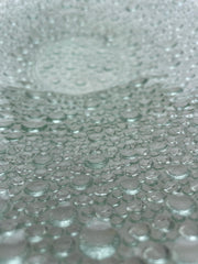 Grande corbeille à fruits ou centre de table en verre « gouttes de pluie » Pavel Panek