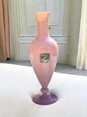 Vase rose opaline de Murano