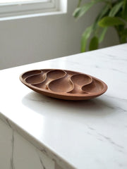 Plat apéro en teck années 60