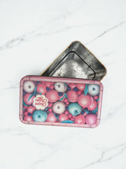 Ancienne grande boite en metal Chupa Chups rose