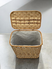 Panier à linge ou rangement rotin et osier