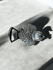 Décapsuleur oiseau métal argenté