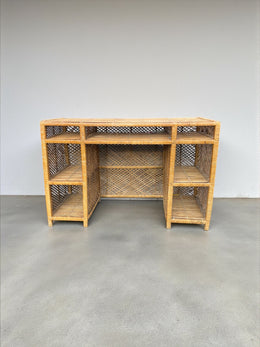 Bureau vintage en rotin années 60/70