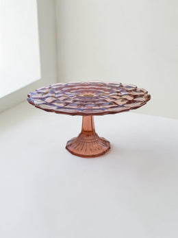 Plat à tarte rose art déco