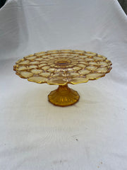 Plat à gâteaux ambré art déco