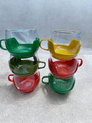 Six tasses colorées de style Melitta
