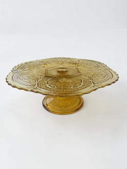 Plat à tarte ambré style art déco