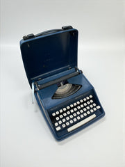 Machine à écrire vintage bleue roi Remington fonctionnelle