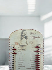 Liste de courses en métal style campagnard ancien