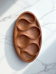 Plat apéro en teck années 60