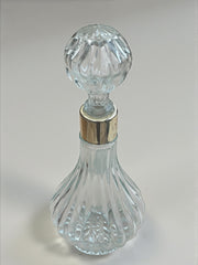 Carafe ballon en verre cannelé art déco