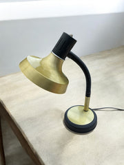 Lampe de bureau Veneta Lumi made in Italy vintage en laiton brossé