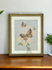 Grand cadre doré papillons