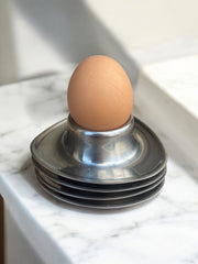 4 coquetiers en inox triangulaires dans le goût de Allesi