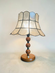 Lampe abat jour en nacre art déco