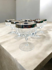 6 coupes de champagne en cristal