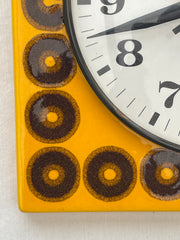 Horloge en céramique orange vintage Peter Électric