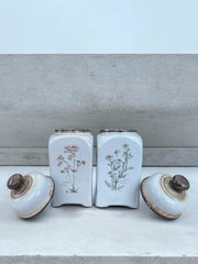 Duo de grands pots en grès herbier