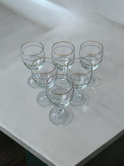 6 verres irish coffee bord doré