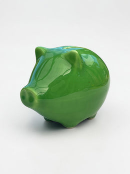 Tirelire cochon céramique vert pop