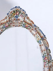 Ancien miroir en faïence