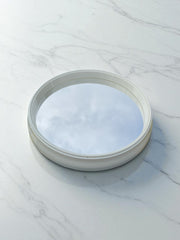 Miroir blanc vintage en plastique 1970