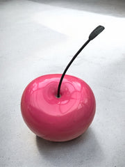 Cerise géante en céramique rose