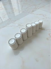 Bougeoir escalier 7 bougies en céramique blanche