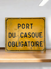 Plaque métal chantier vintage