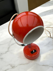 Lampe eyeball orange Space Age années 70