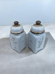 Duo de grands pots en grès herbier