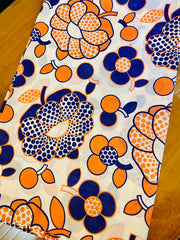 Nappe seventies orange et bleue
