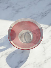 Grand saladier Veropa, style Memphis lignes rouges