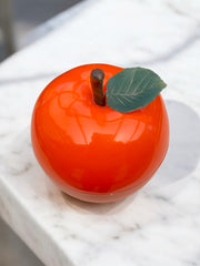 Seau à glaçons pomme S.O.M.M Paris orange années 70