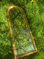 Grand miroir arche doré