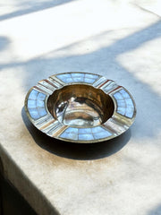 Cendrier/vide-poche en laiton et en nacre